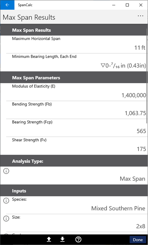 #3. SpanCalc (Windows) 来自: American Wood Council