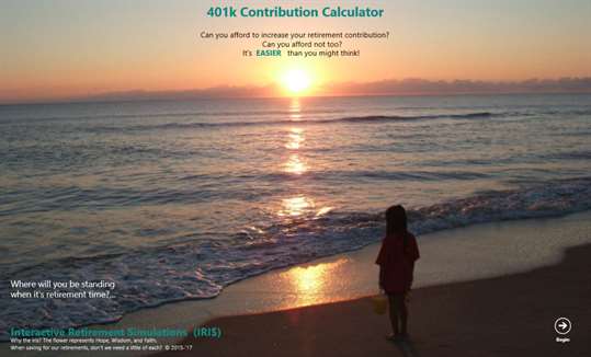 401K Contribution Calculator screenshot 1