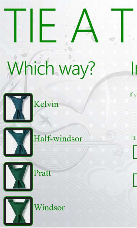 # Tie Screenshots 1