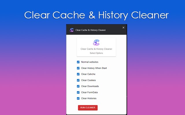 Clear Cache & History Cleaner