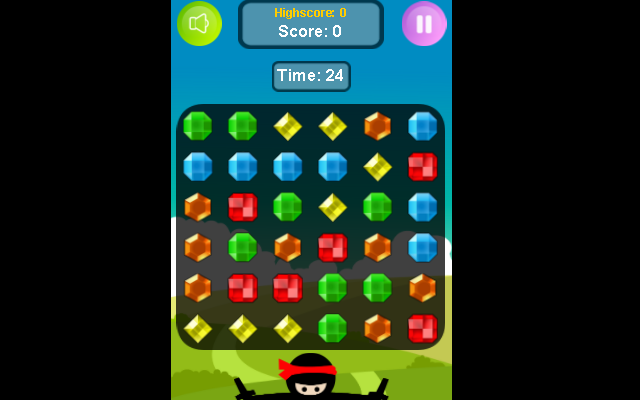 Ninja Treasure Match 3 Game