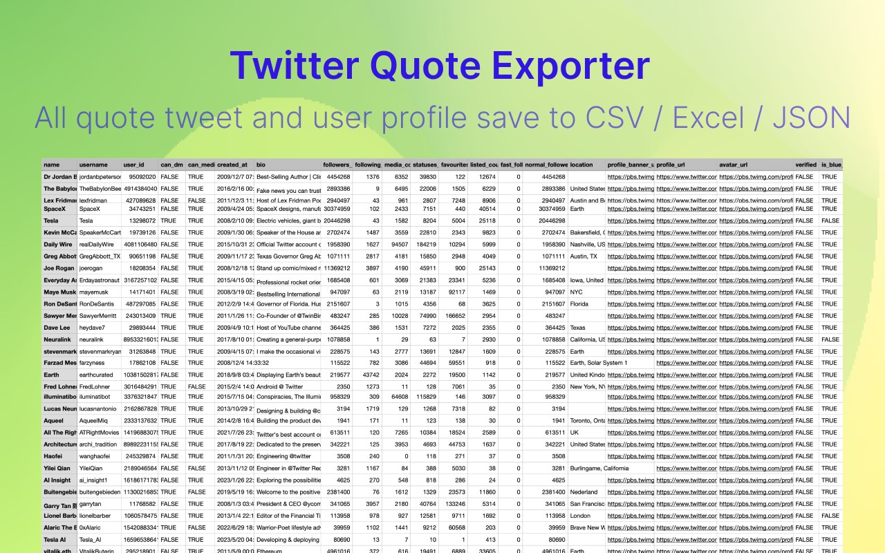 TwQuote - Export Twitter Quotes