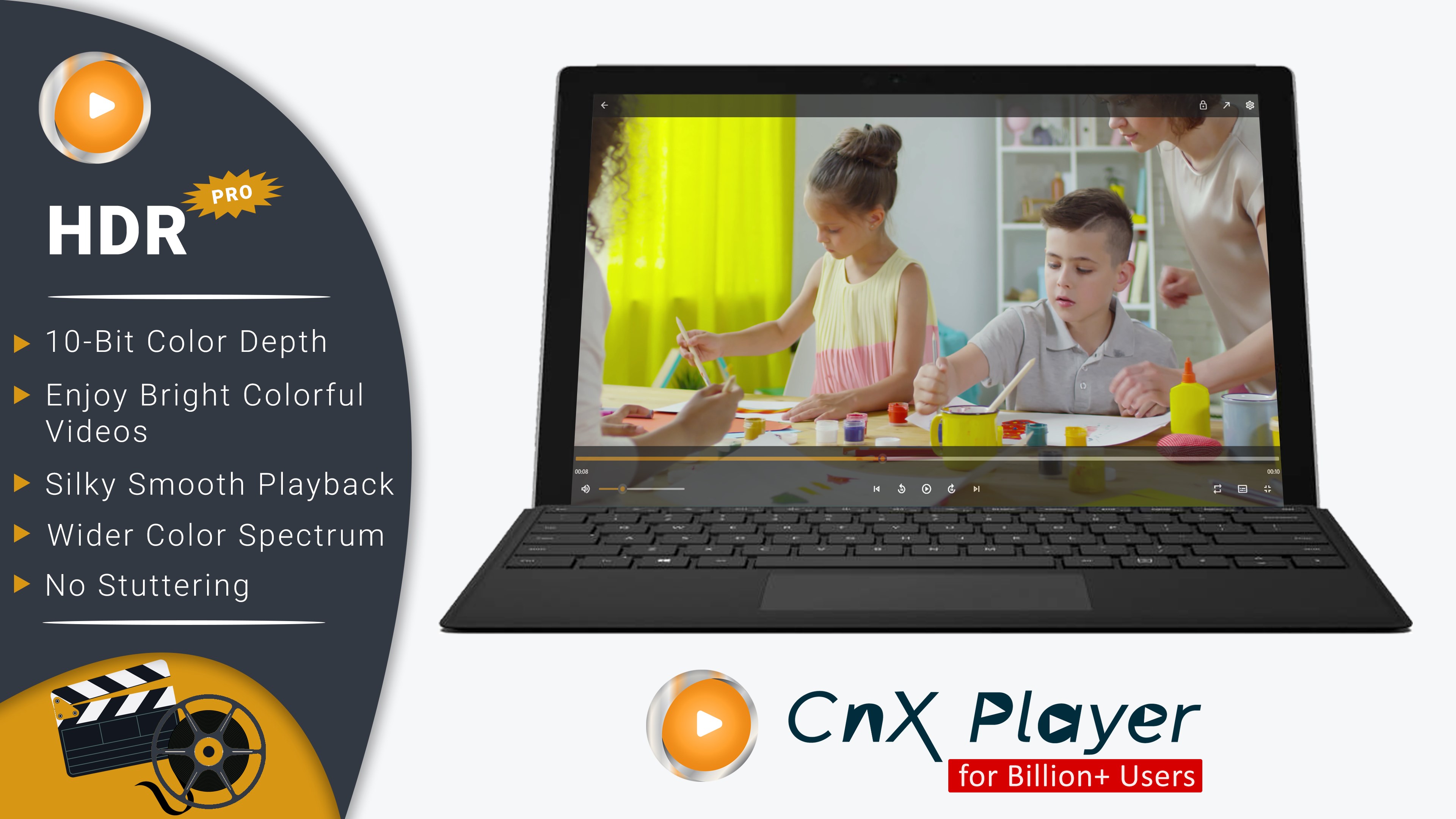 Best Media Player Microsoft Certified  Windows 10 & surface 4K HDR Video  Player #cnxplayer 