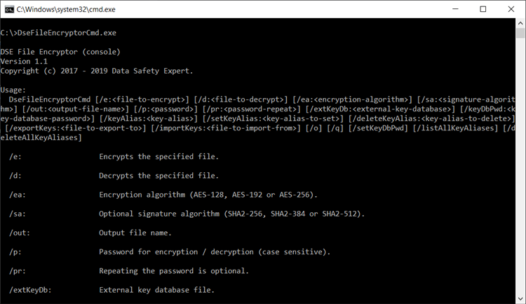 DSE File Encryptor (console) - PC - (Windows)