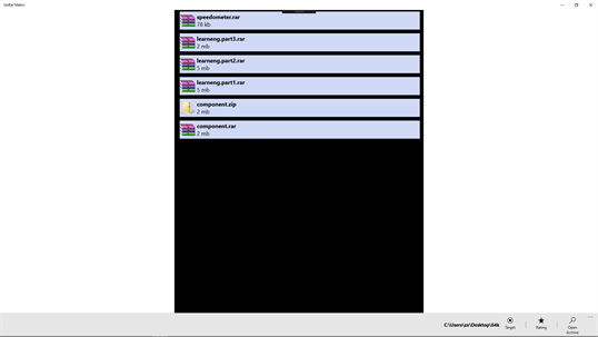 UnRar Windows screenshot 1