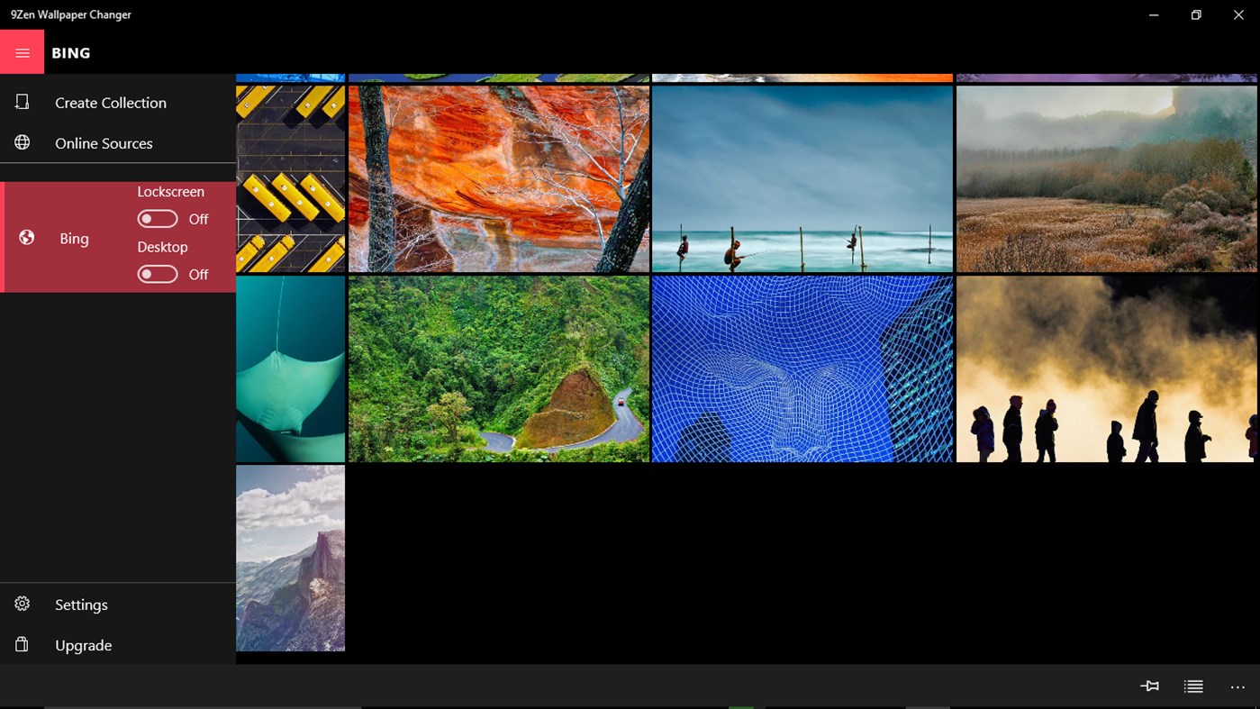 #3. 9Zen Wallpaper Changer (Windows) Podle: Inspizen Inc
