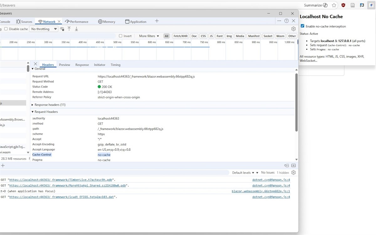 Localhost No Cache