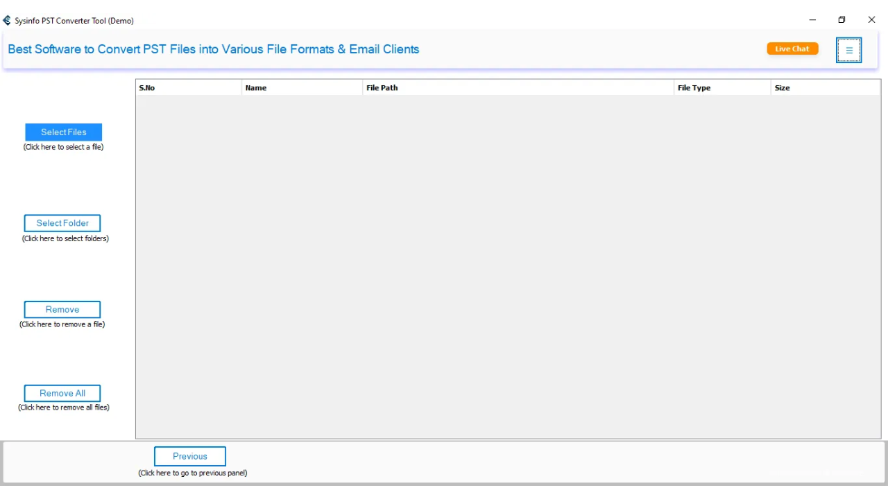 Snapshot 3 of Sysinfo PST to EML Converter