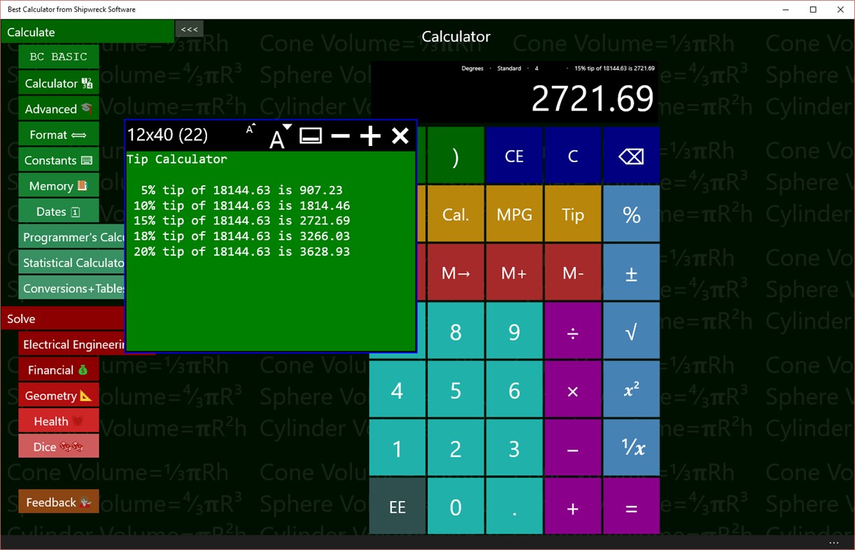 #2. Best Calculator, IOT edition (Windows) Ved: Shipwreck Software