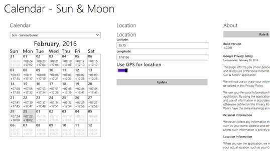 Calendar - Sun & Moon screenshot 3
