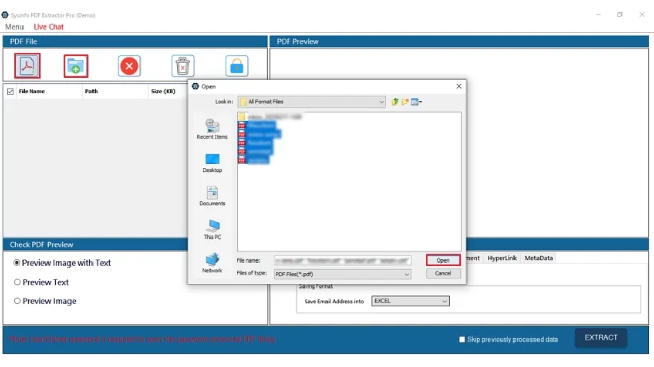 Snapshot 2 of SysInfo PDF Extractor Pro