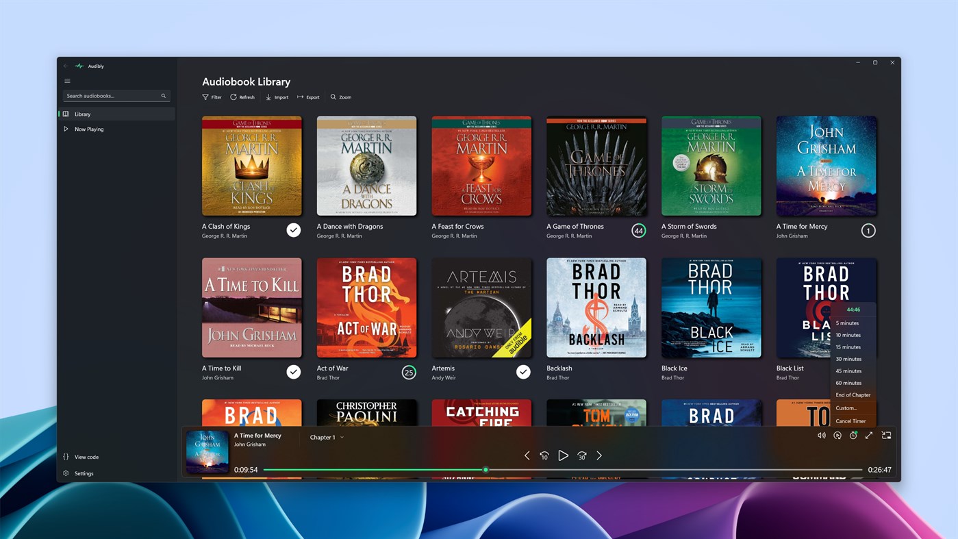 #6. Audibly — Audiobook Player (Windows) De: rstewa