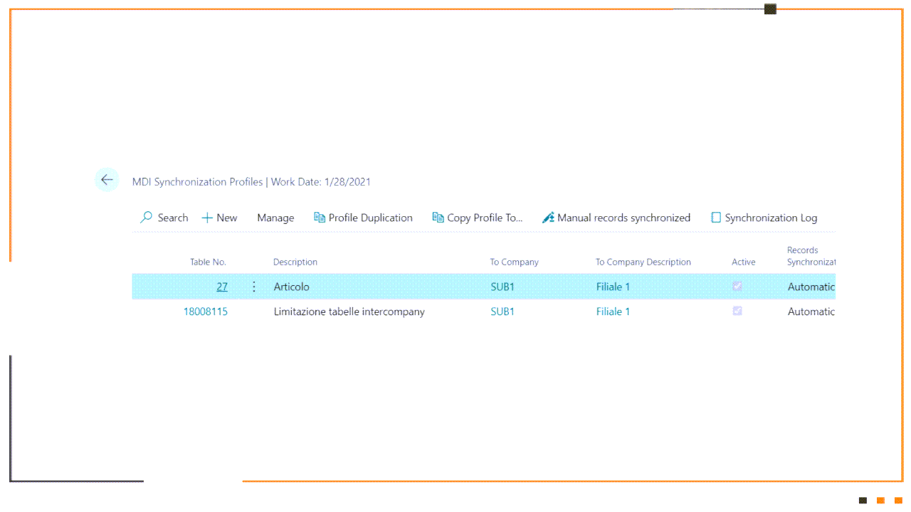 Snapshot 5 of MDI Master Data Intercompany