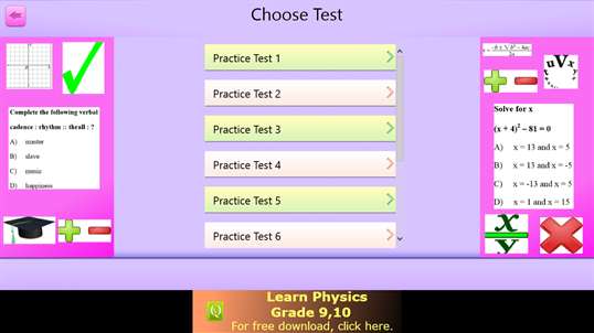 QVprep Lite Math English Grade 10 screenshot 3