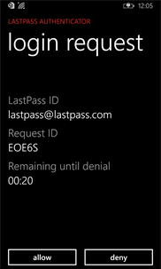 LastPass Authenticator screenshot 3