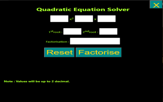 Quadratic Equation Solver