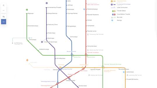 Схема линий метро Санкт-Петербурга screenshot 1