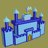 Castle 3D Color by Number - Voxel Coloring Book