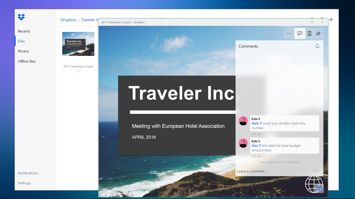 #4. Dropbox Lite (Windows) Ved: Dropbox Inc.