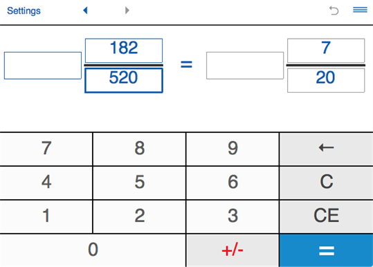Simplifying Fractions screenshot 1