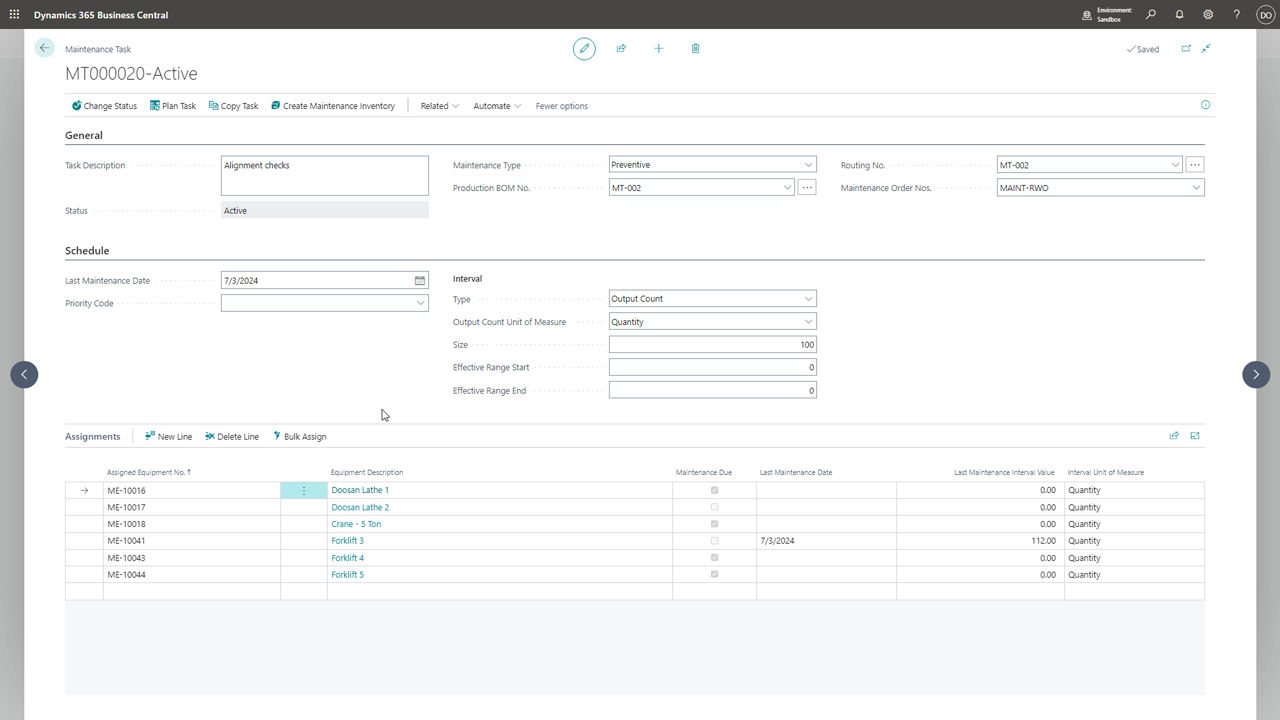 Snapshot 7 of Maintenance Manager