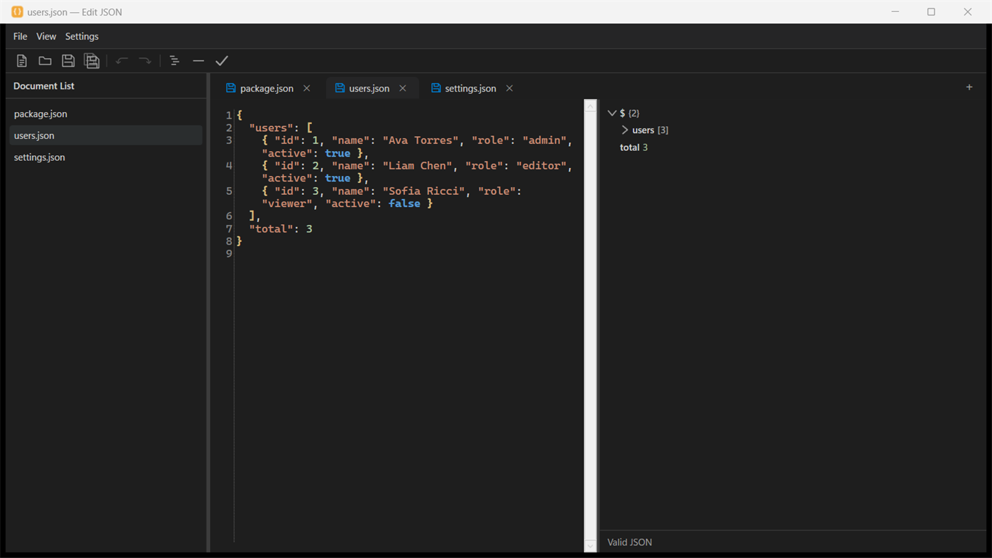 #5. Edit JSON (Windows) Προγραμματιστής: Web Platinum