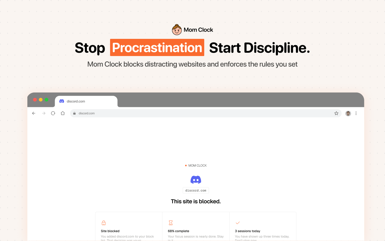 Mom Clock — Website Blocker & Alarms