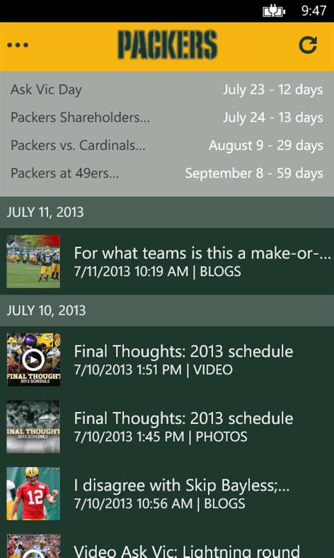 Official Green Bay Packers Screenshots 2