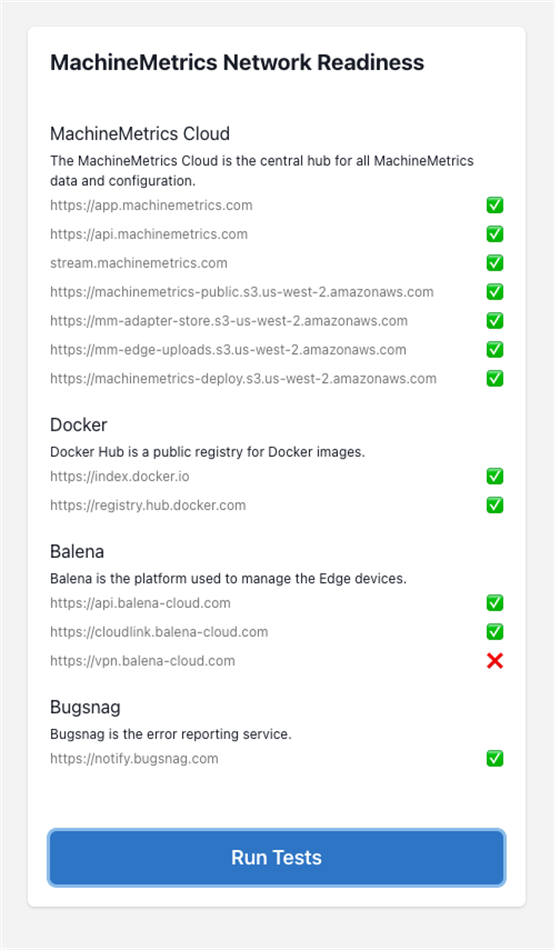 MachineMetrics Network Readiness (Windows) 由: MachineMetrics