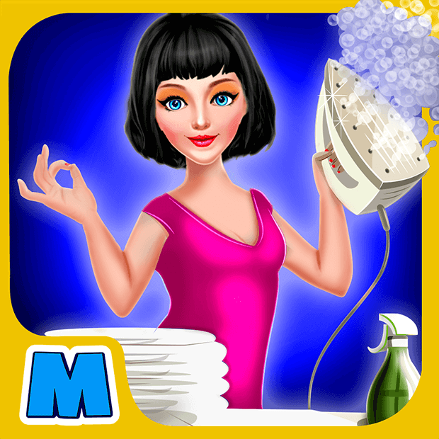 Laundry Washing and Ironing - Cleaning Kids Game