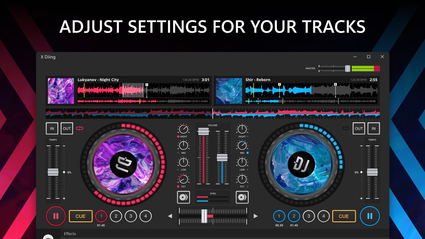 #2. X Djing: Virtual DJ mix studio (Windows) 由: Music Breath LLC