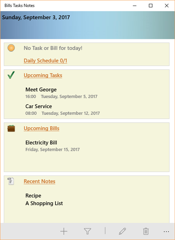 #1. Bills Tasks Notes (Windows) 由: gjbsolutions