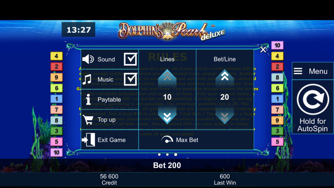 Screenshot 15 Dolphin's Pearl Deluxe Free Casino Slot Machine windows