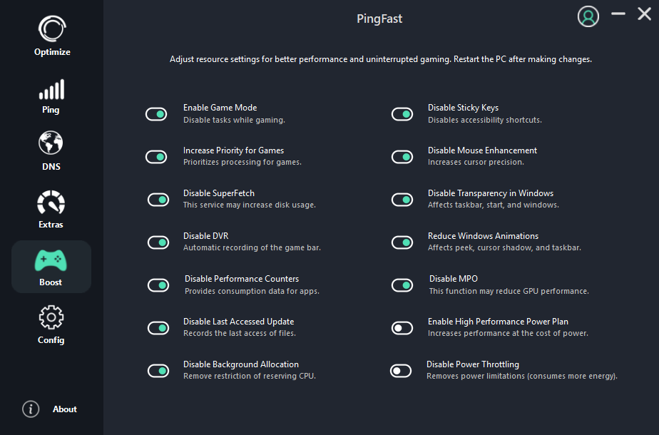 PingFast screenshot
