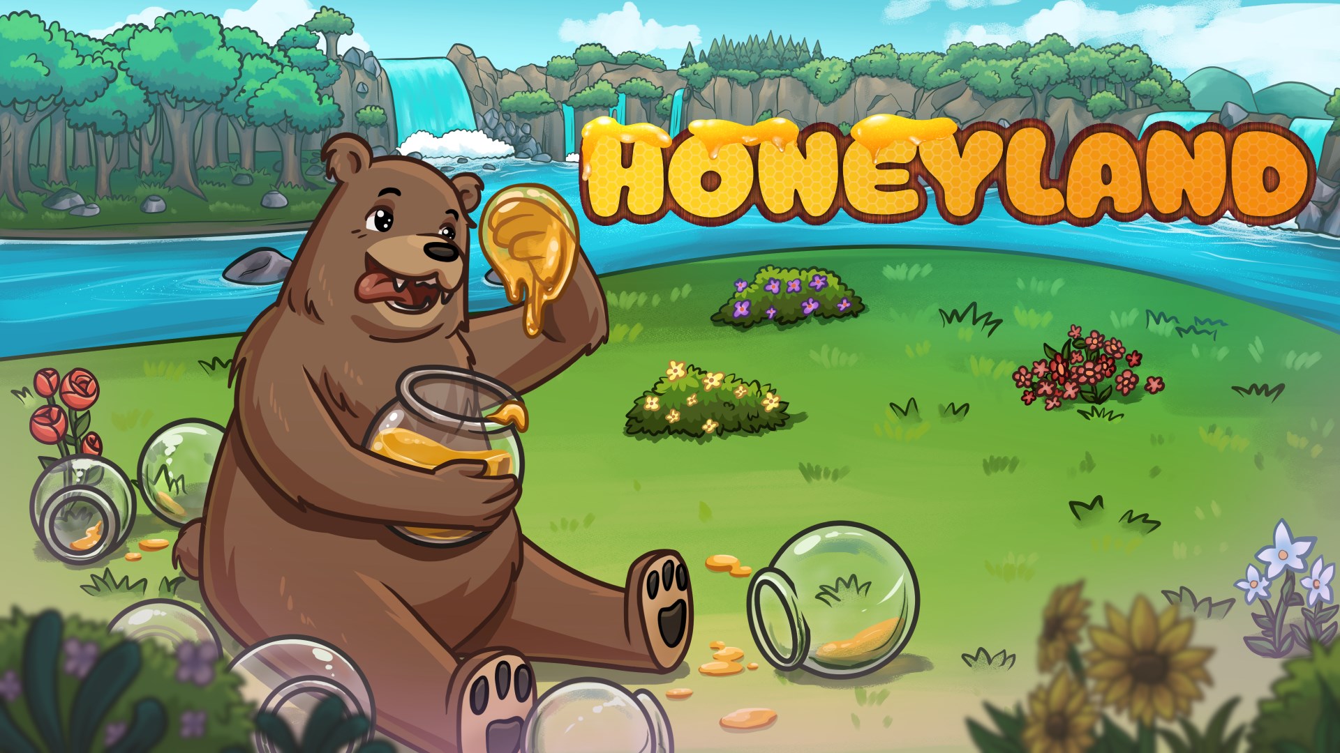 Your ultimate goal is to reach the big honey volcano!