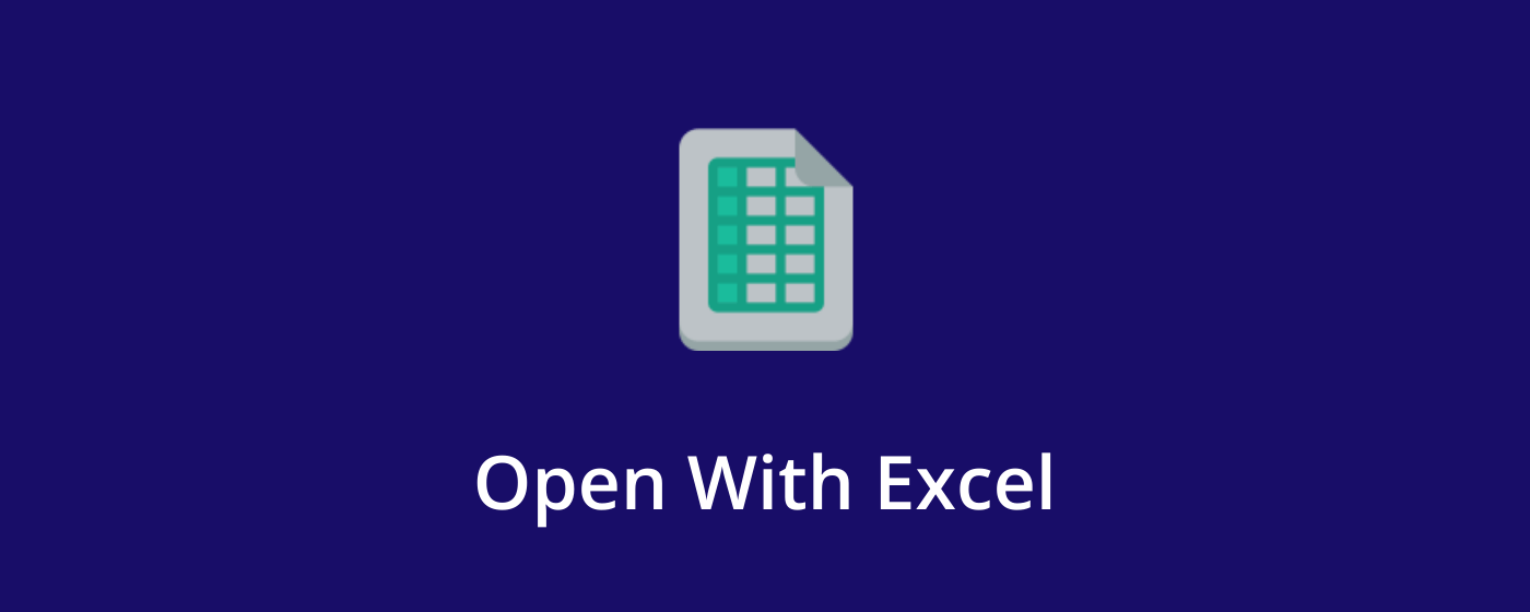 Open with Excel marquee promo image