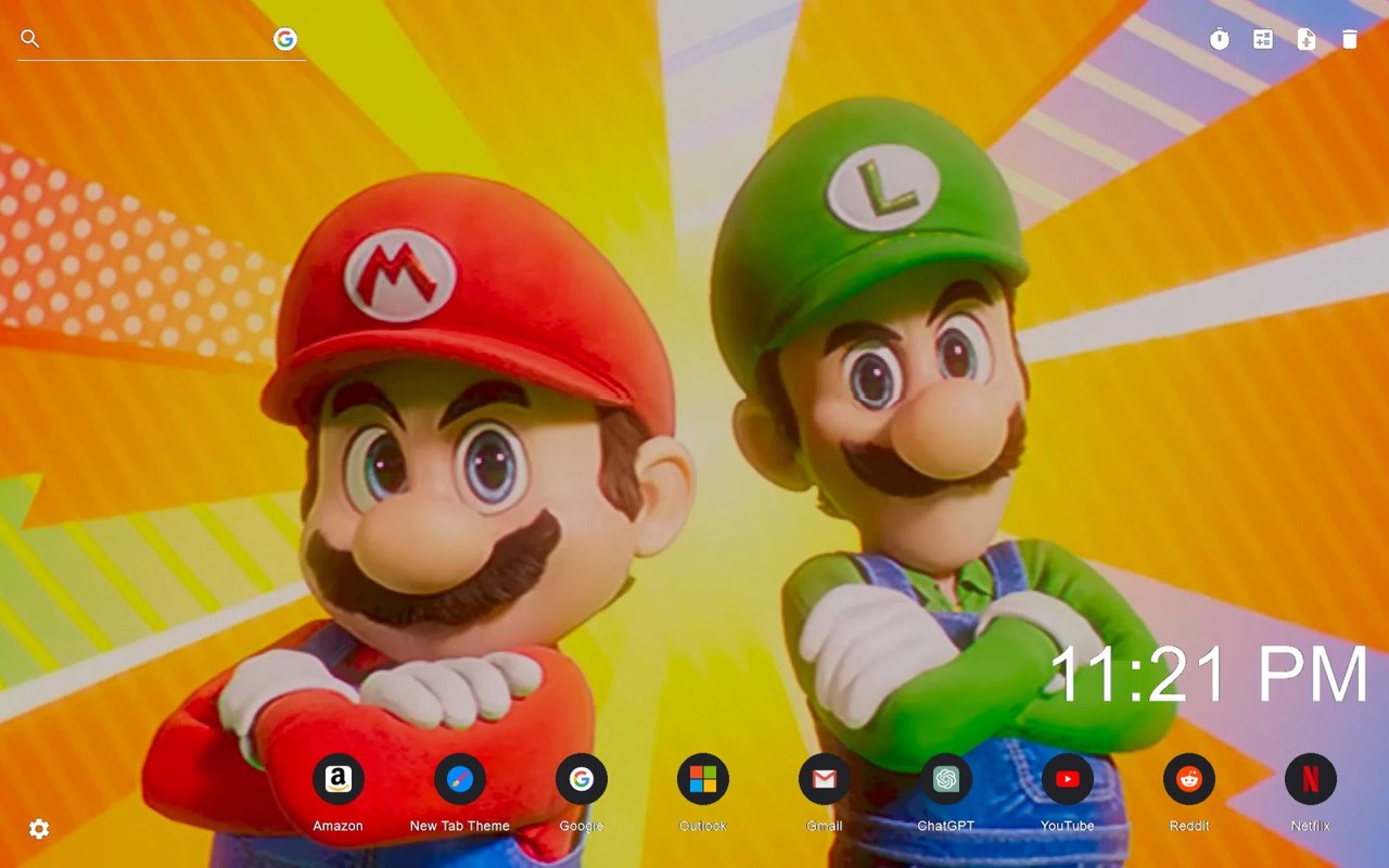 Super Mario Bros Movie Wallpaper New Tab