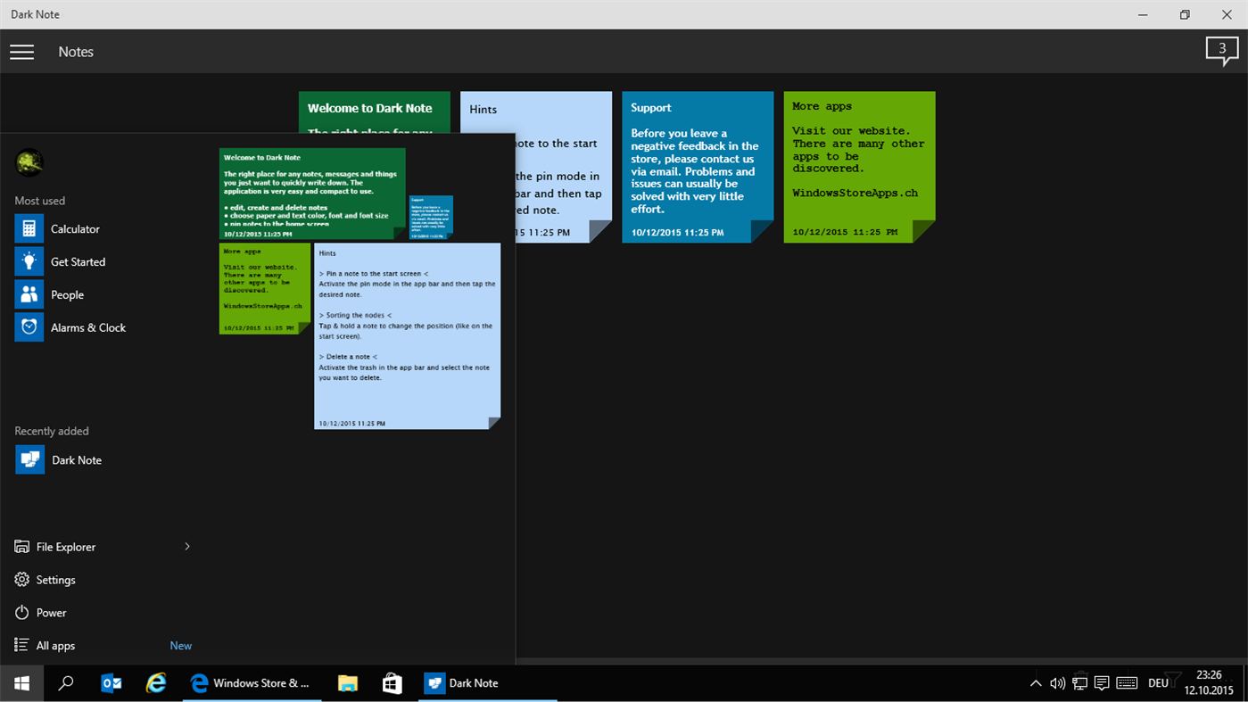 #4. Dark Note (Windows) By: DarkProjekt
