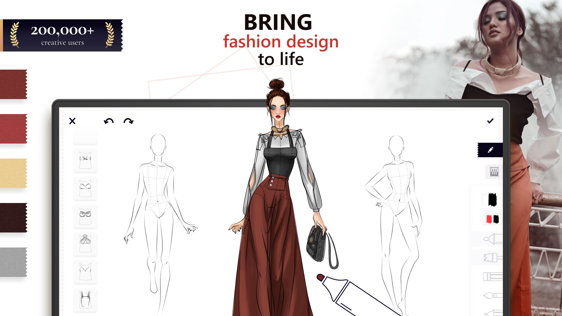 free dress designing app Fashion Design Sketches - Clothes illustrations - download and install on Windows Emerald Coast Halter Neck A-Line Overall Dress Size:US 16 | EU 48 (4XL) fashion design app free download