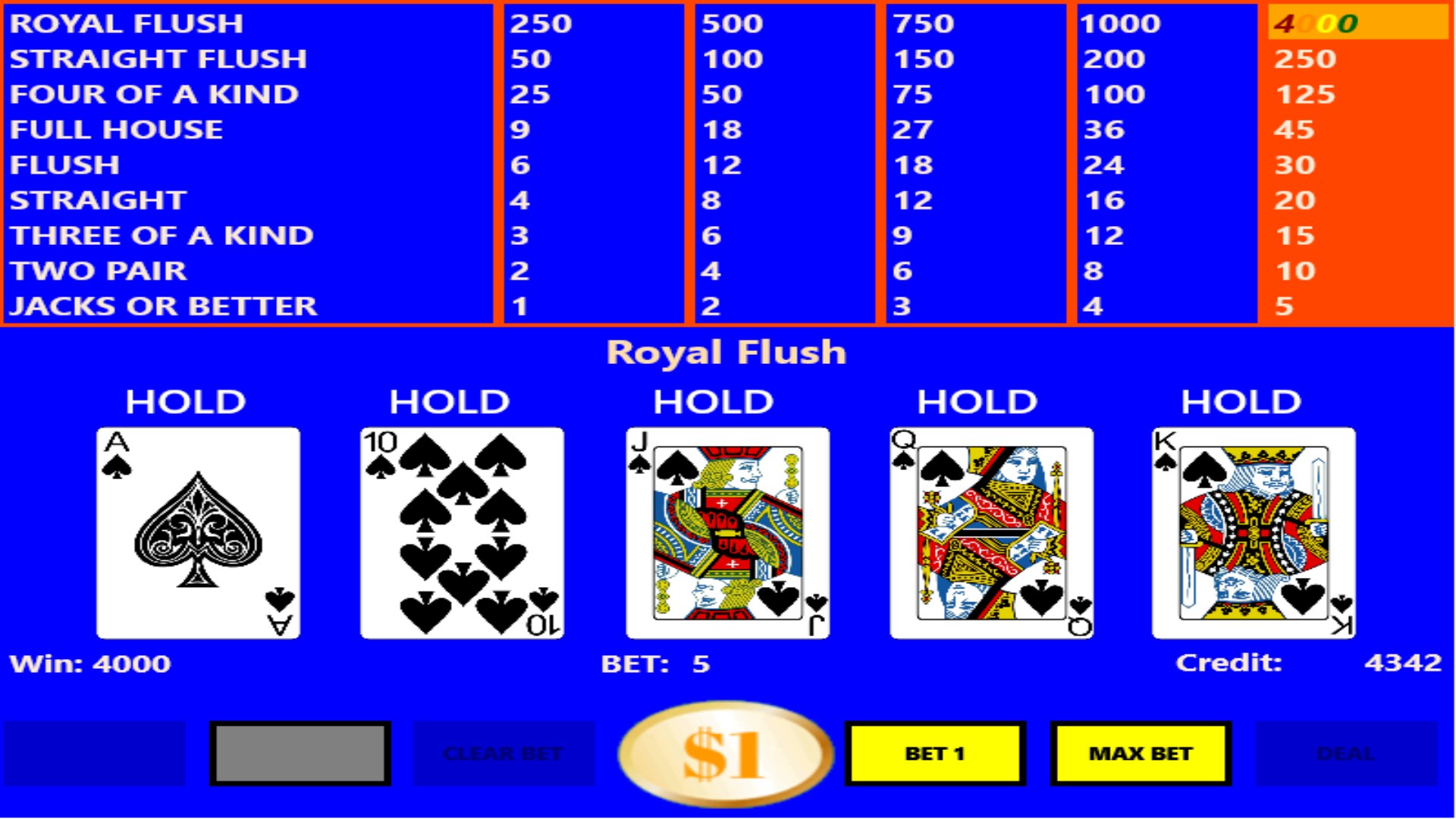 free video poker