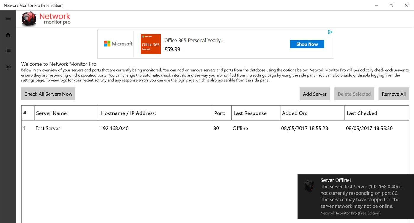 #3. Network Monitor Pro (Free Edition) (Windows) 由: TheCod3r Software