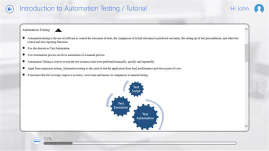Learn Automation Testing and Test Driven Development-simpleNeasyApp by WAGmob screenshot 6