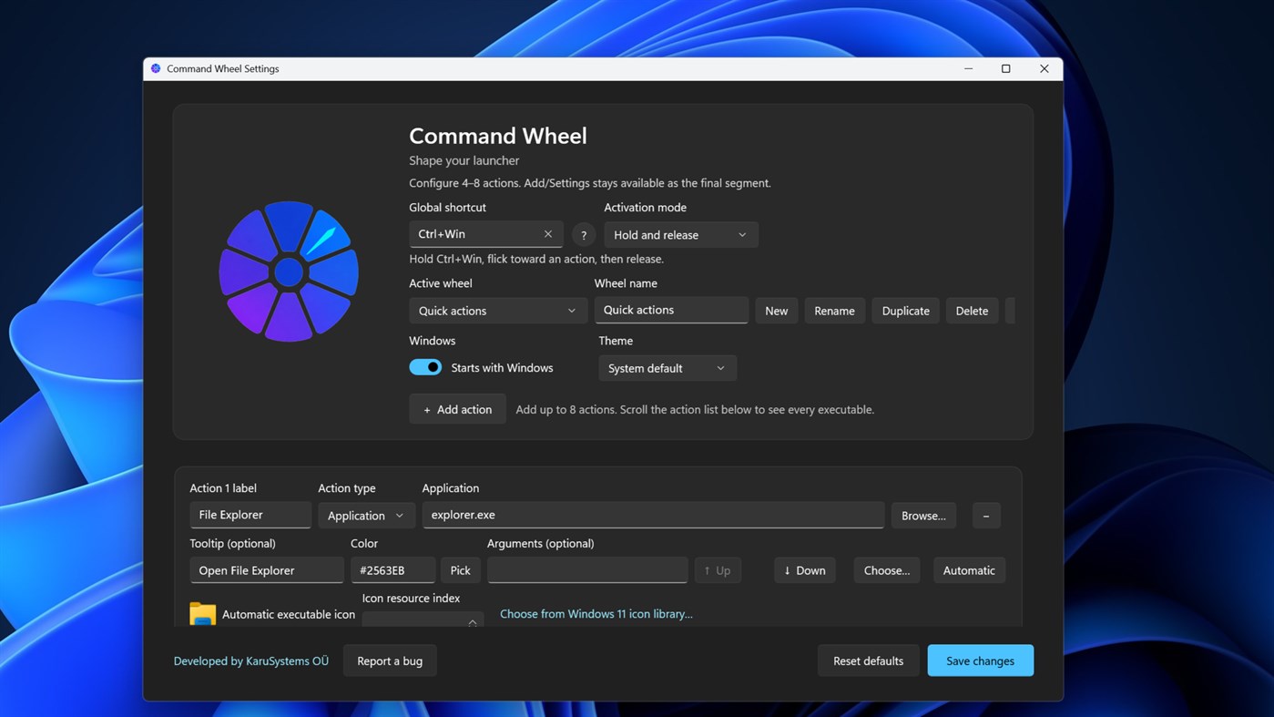 #3. Command Wheel (Windows) Geliştirici: KaruSystems OÜ