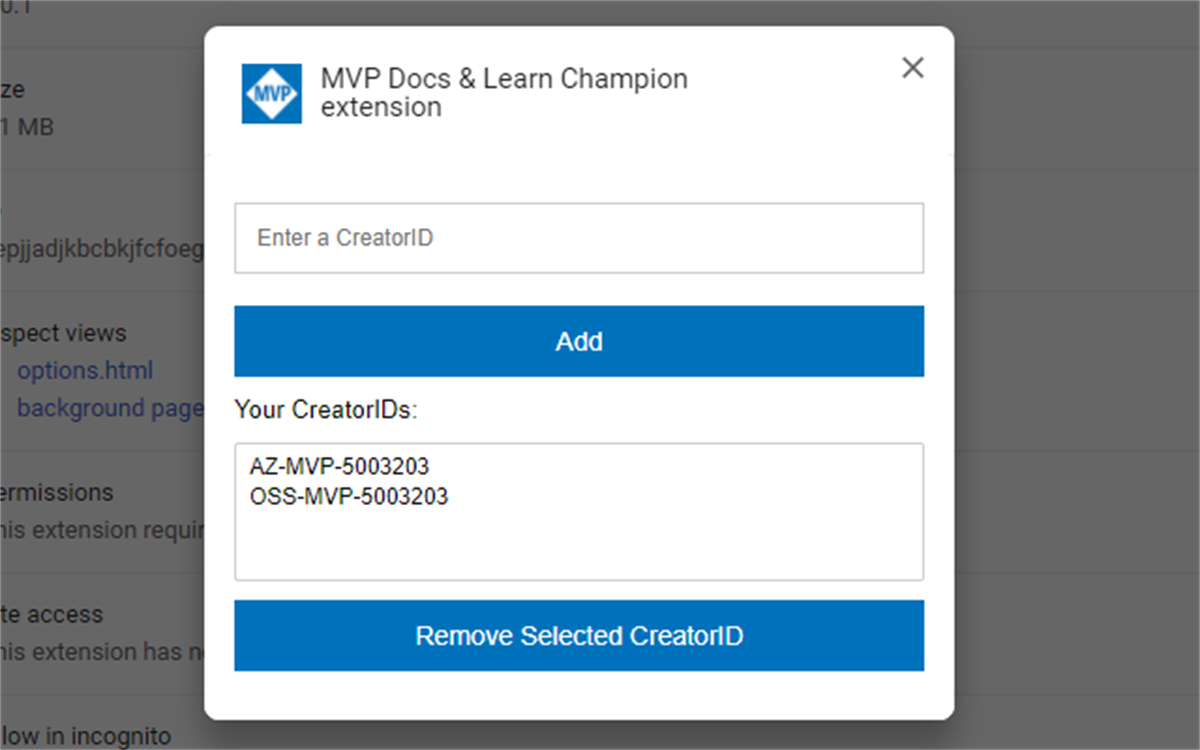 Skilling Champion Extension - Copy Link Address with CreatorID