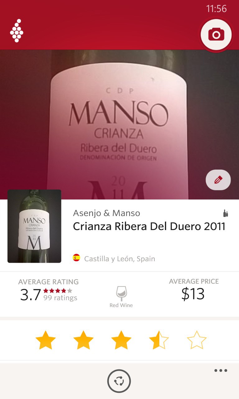 Vivino Wine Scanner for Windows 10 Mobile