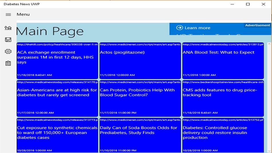 Diabetes News UWP (Windows) De: John W. Warns