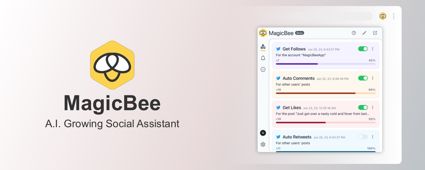 MagicBee - A.I. Growing Social Assistant