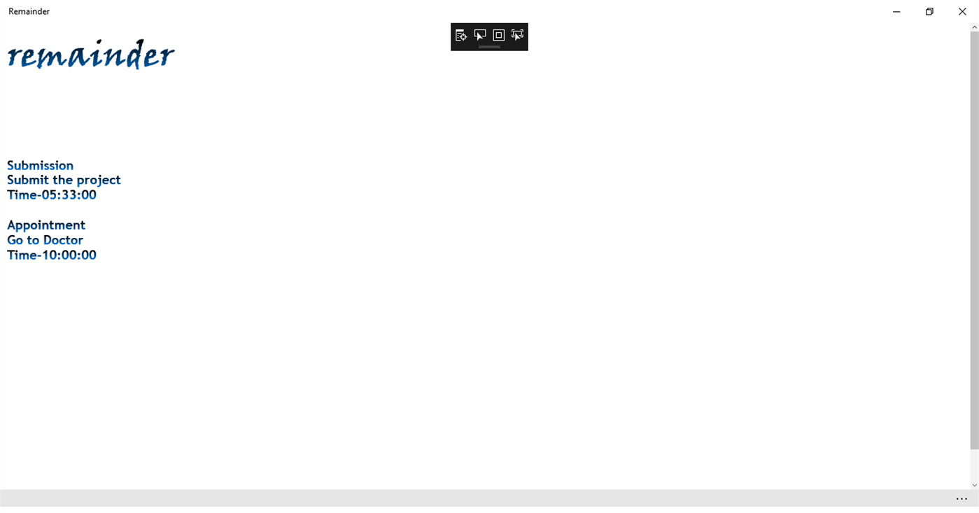 #4. Remind Task (Windows) Bởi: Manichandra Sripaad