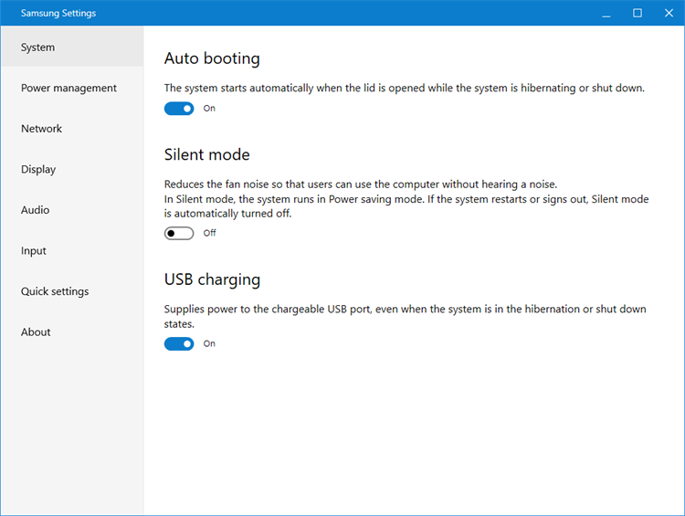 Samsung Settings 1.0 - PC - (Windows)