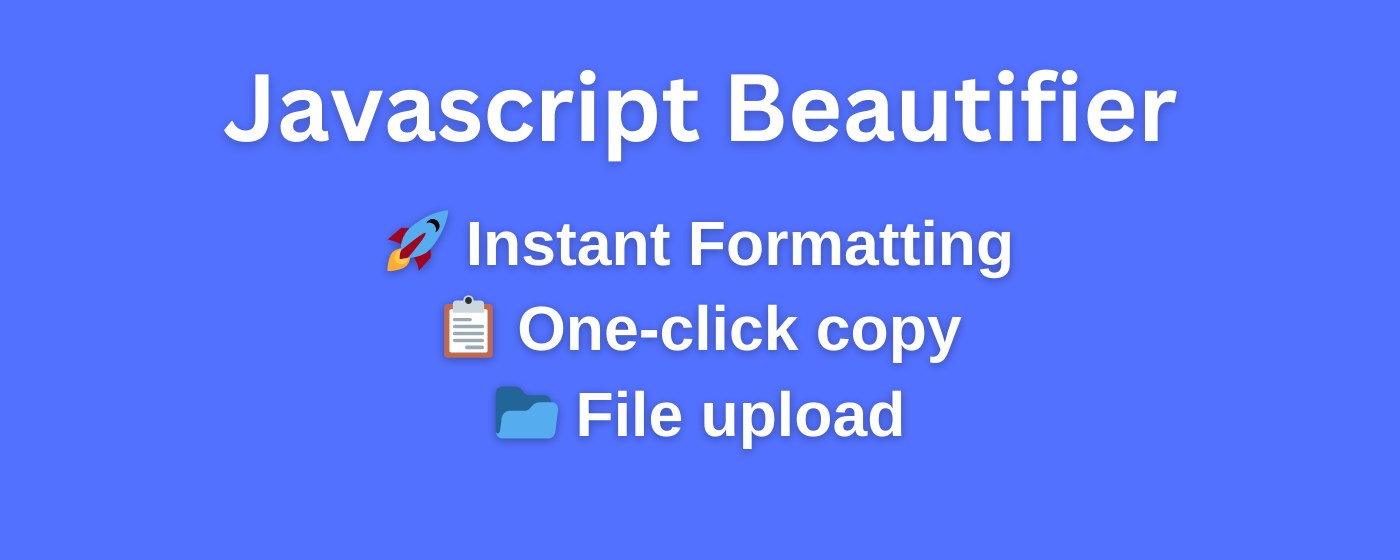 JS Beautifier: JavaScript Code Formatter & Cleaner